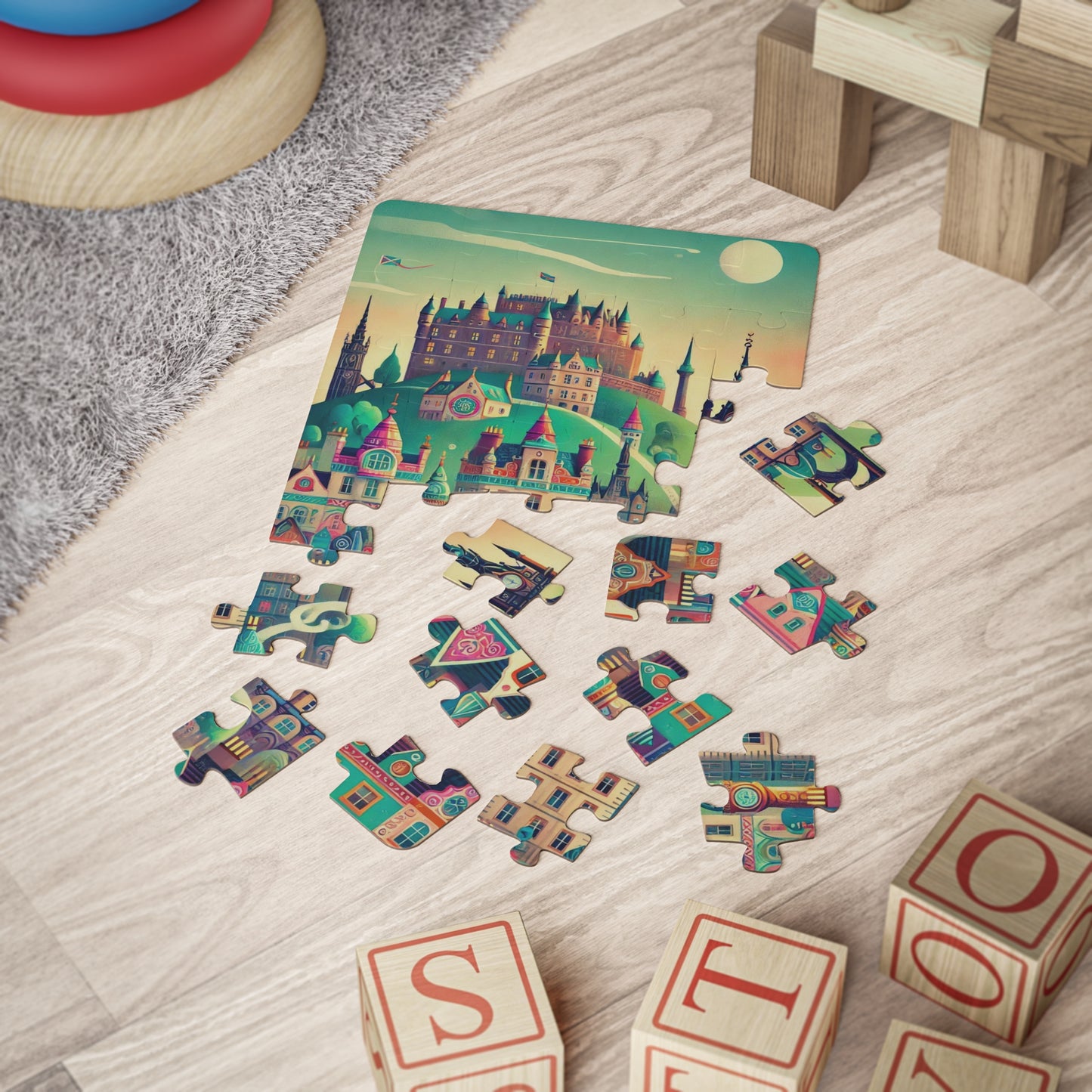 Edinburgh Scotland, Geography, Europe, United Kingdom, Game, Kids Puzzle, 30-Piece