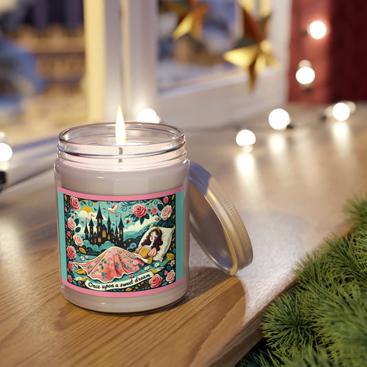 Sleeping Beauty, Once Upon a Sweet Dream Scented Candle, Fairytale Candle, Once Upon an Vanilla Cocoa Scented Soy Candle, Gift for Her
