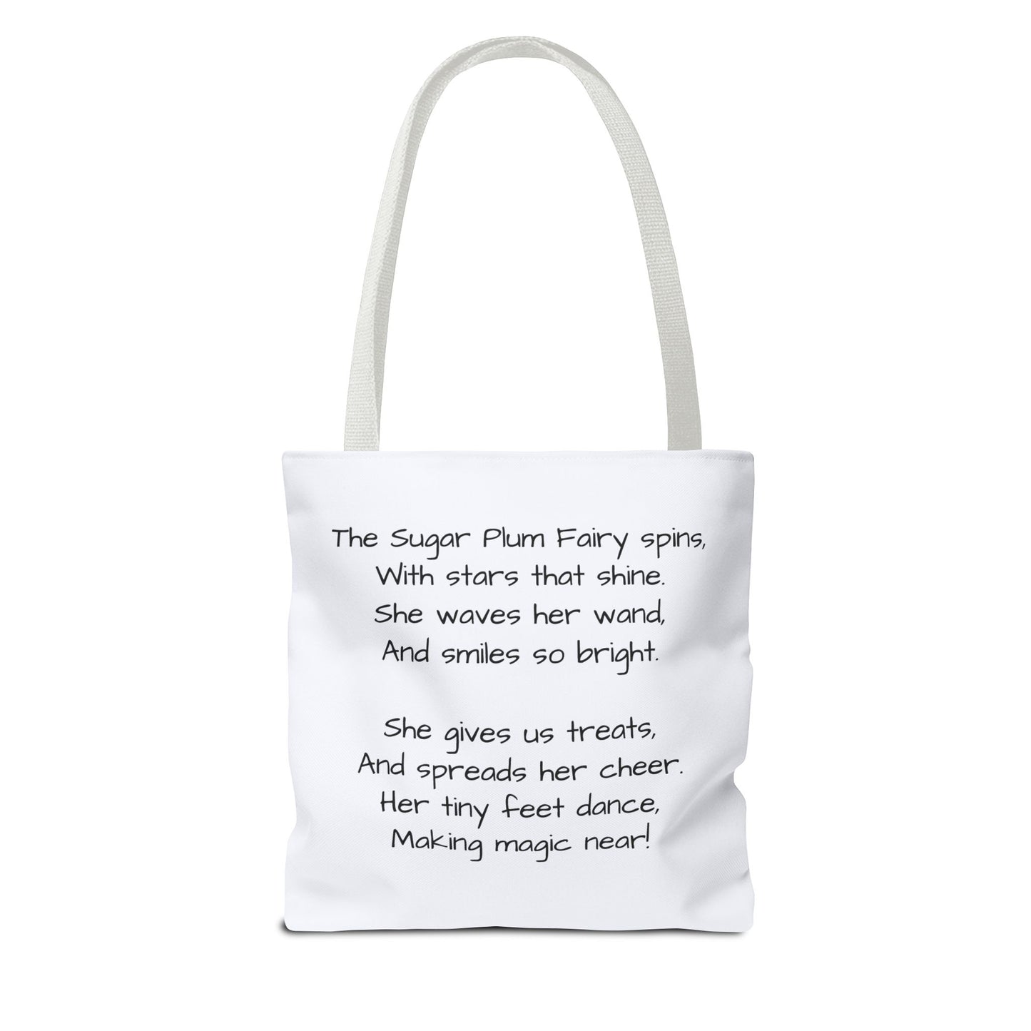 Sugar Plum Fairy Nutcracker Ballet Dance Tote Bag, Dancer, School & Book Bag (AOP)