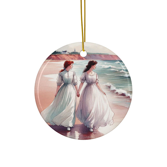 Ceramic Ornaments, Anne of Green Gables, Holiday Decor, Stocking Stuffer Gift, Diana Barry, Lucy Maud Montgomery