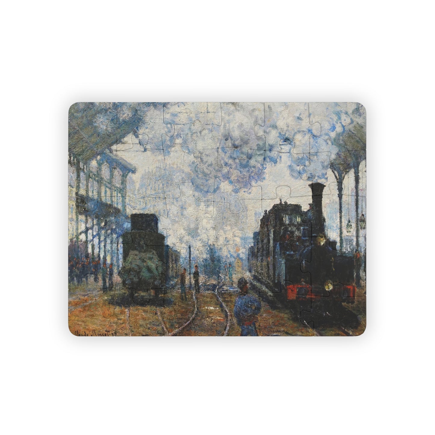 Kid, Child, Claude Monet, Train, Puzzle, 30-Piece, Educational, Classroom, Teacher, History, Normandy Train, Impressionism, French