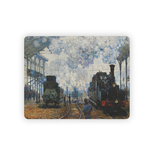 Kid, Child, Claude Monet, Train, Puzzle, 30-Piece, Educational, Classroom, Teacher, History, Normandy Train, Impressionism, French