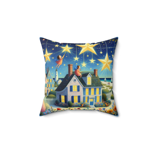 Hamptons, Beach, New York, Twinkle Twinkle Little Star, Nursery Rhyme, Square Pillow, Library, Book Nook, Reading Corner, Decor