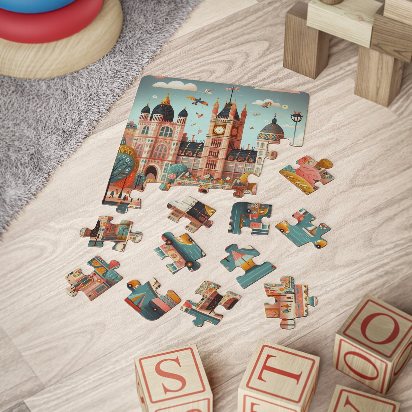 London England, United Kingdom, Europe, Educational Game, Geography Puzzle, 30-Piece