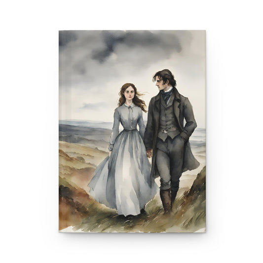 Wuthering Heights, Emily Bronte, Heathcliff, Cathy, British Literature, Hardcover Journal Matte