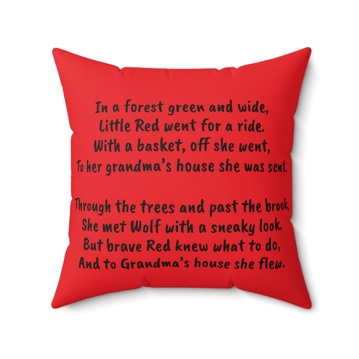 Little Red Riding Hood, Square Pillow, Literary Pillow, Library, Book Nook, Reading Corner, Classroom, Teacher, Fairytale