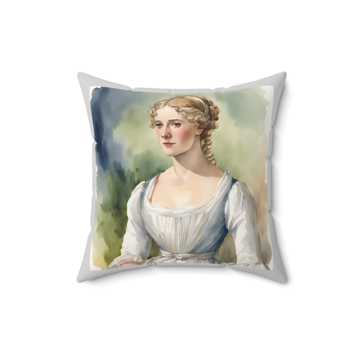 Literary Pillow Square Cushion - Jane Austen Pride and Prejudice, Austenite Regency Decor, Book Lover Gift, Reading Nook Accessory, Home