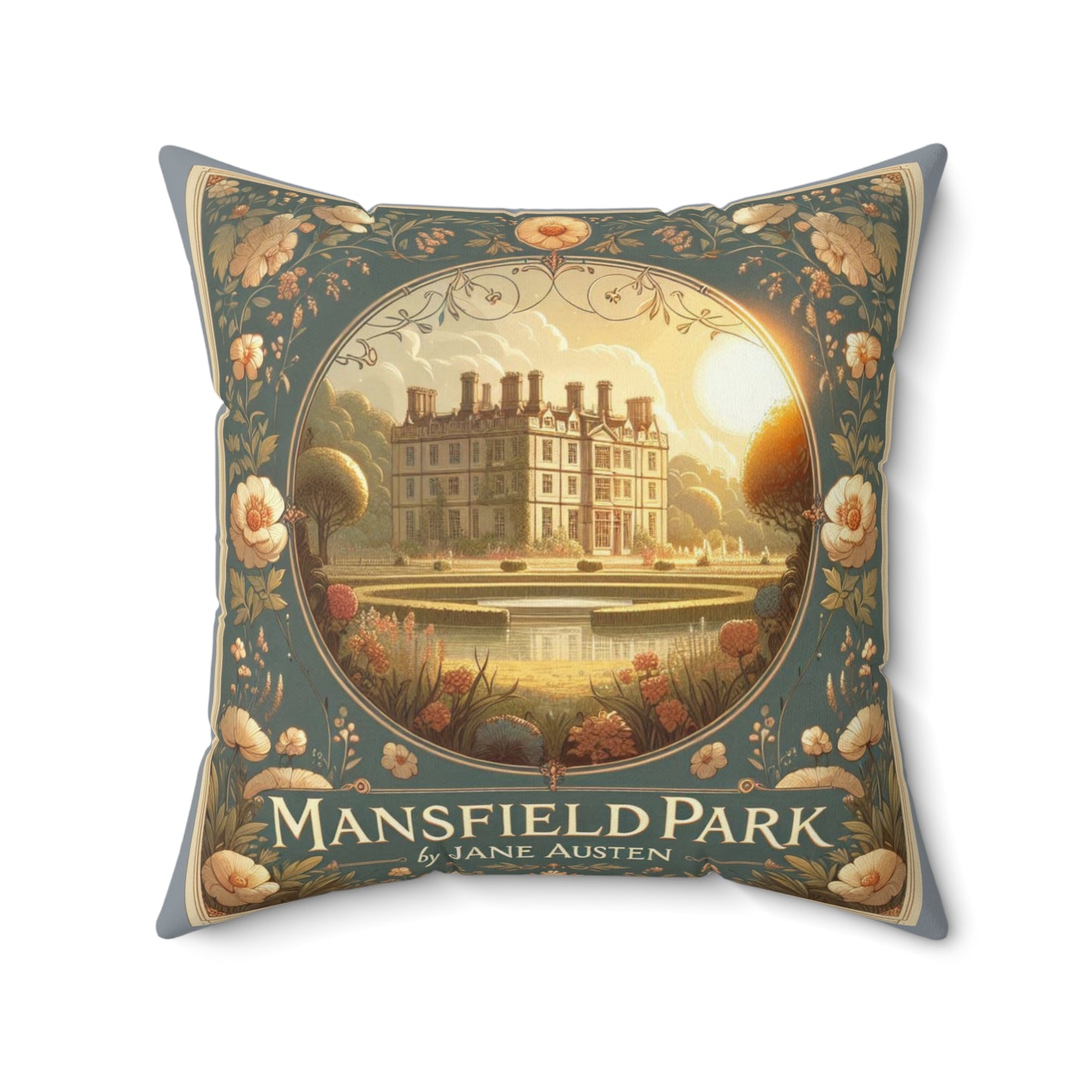 Mansfield Park Jane Austen Regency Pillow, Literary Decor, Book Nook, Library Gift, Cushion