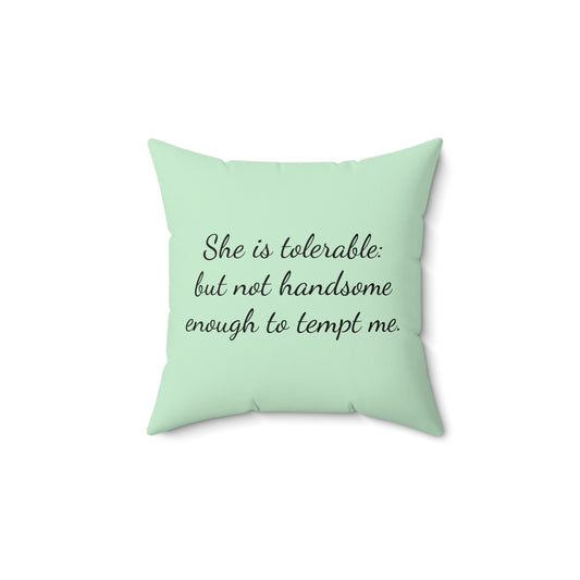 Literary Pillow, Pride and Prejudice, Austenite, Jane Austen, Regency, Elizabeth, Darcy, Cushion, Home Decor, Reading Nook, Gift for Book