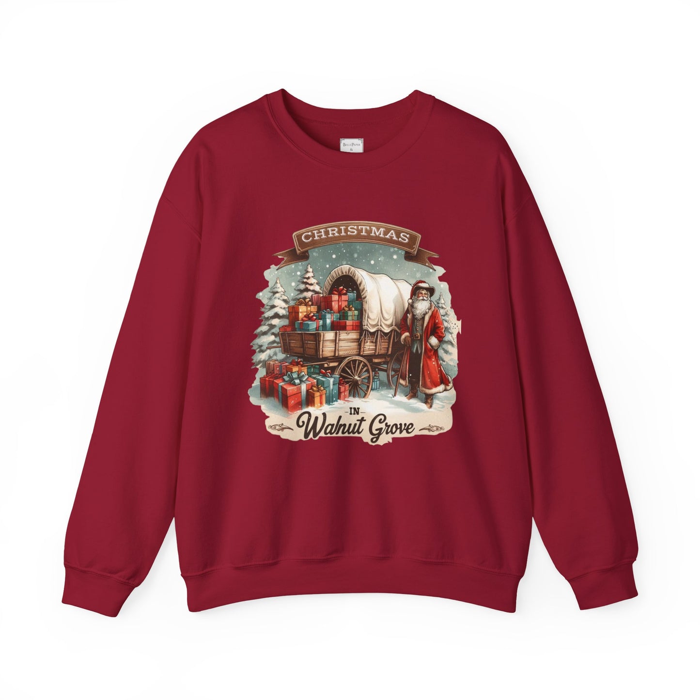Laura Ingalls Wilder Christmas Crewneck Sweatshirt, Walnut Grove Holiday Gift, Vintage Style Christmas Apparel, Winter Layer, Unisex