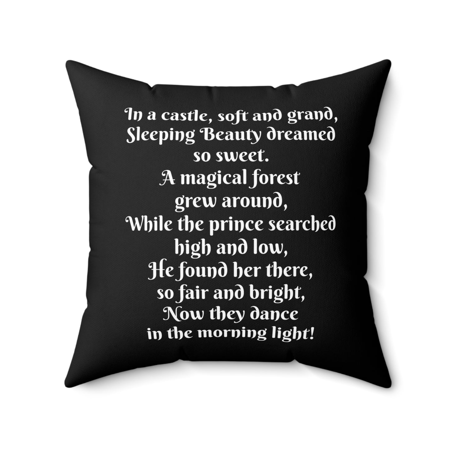 Fairytale Square Pillow, Sleeping Beauty Literature Gift, Library Decor, Literary Book Nook, Brothers Grimm Pillow, Polyester Cushion