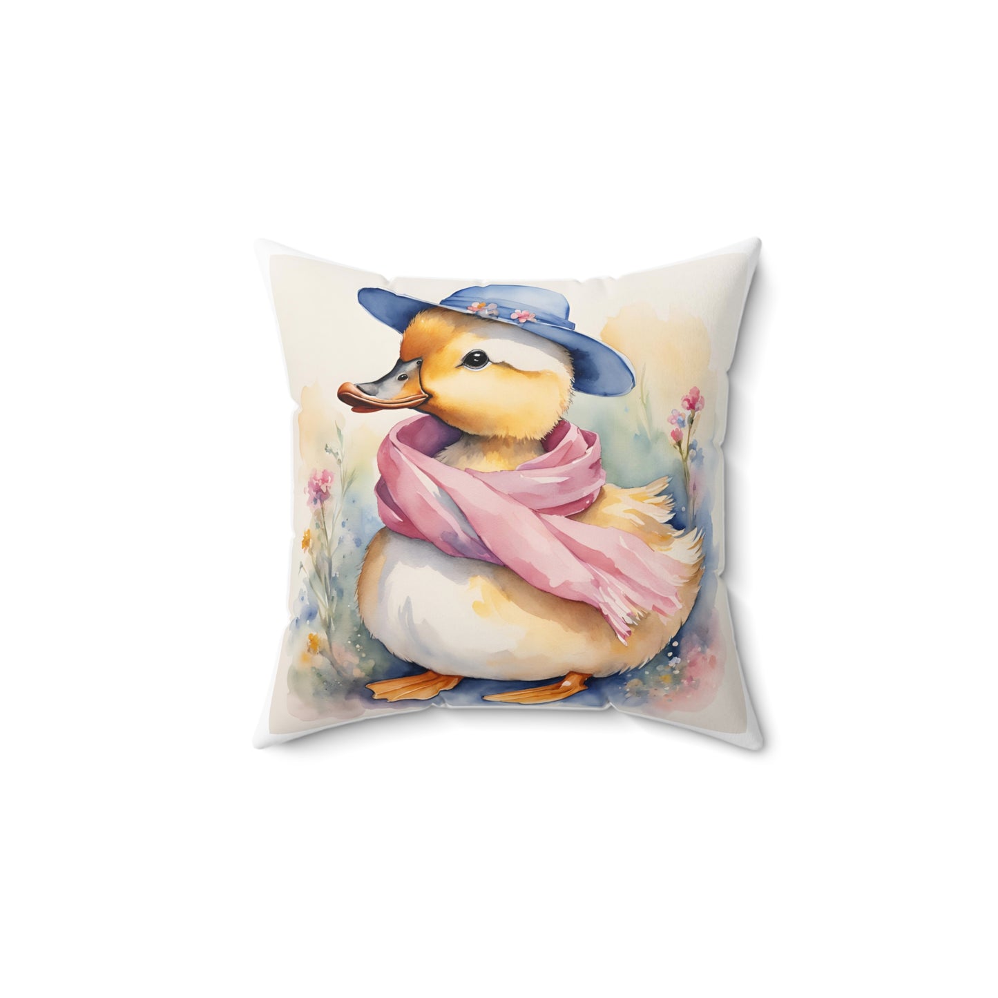 Jemima Puddle Duck, Beatrix Potter Inspired, Literary Square Pillow, Cushion, Spring Easter Decor Bedding