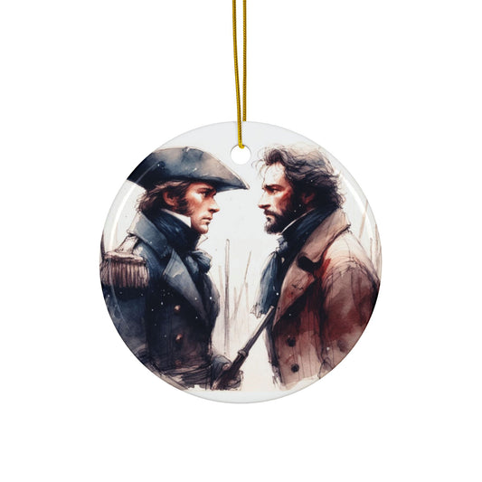 Les Miserables Ceramic Ornament, Literary Gift, Victor Hugo, Holiday Decor, Unique Keepsake, 2-Side Print, Christmas Tree Decoration, (1pc,