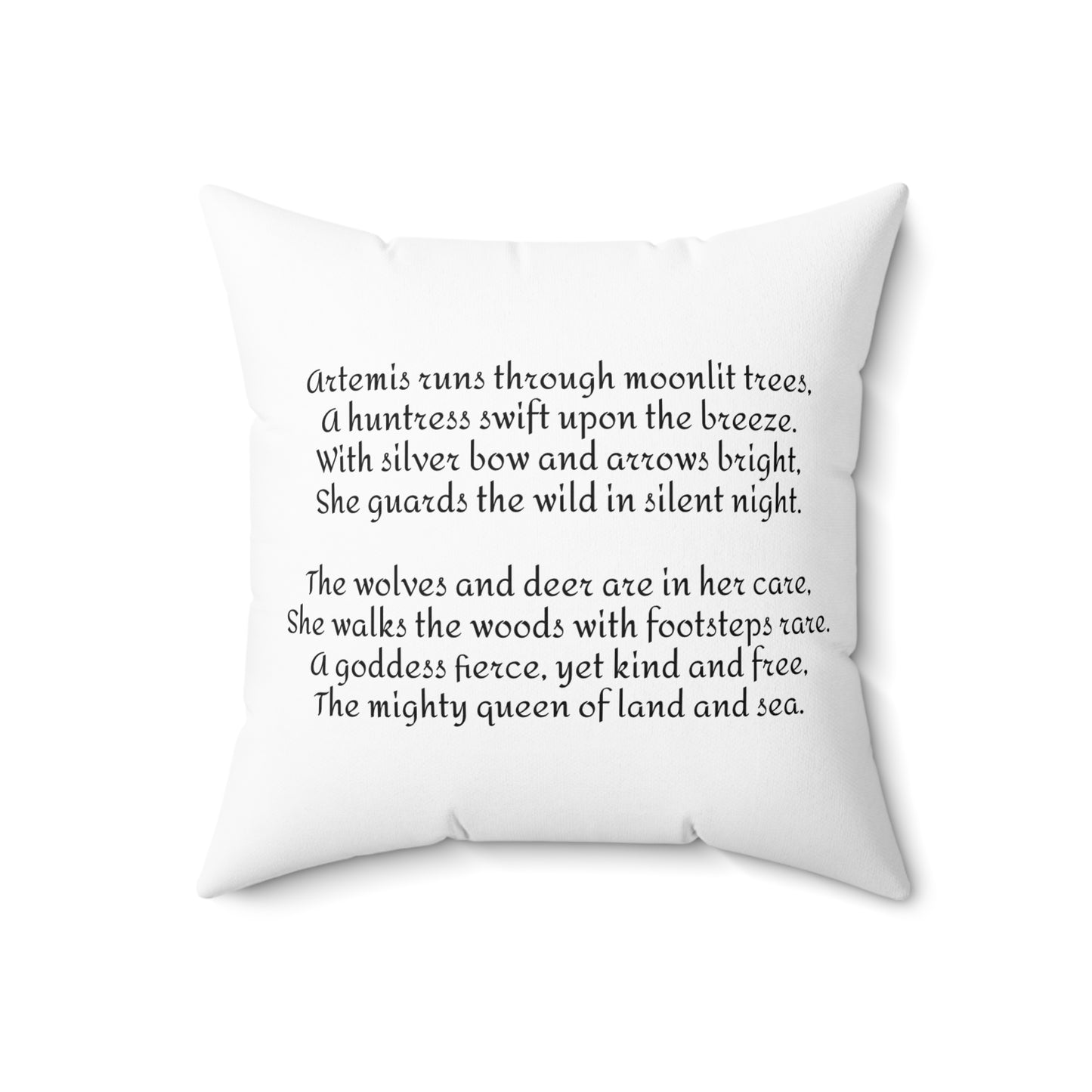 Greek Goddess Pillow, Artemis Olympian Home Decor, Classical Education Cushion, Spun Poly Pillow, Mythology Throw Pillow