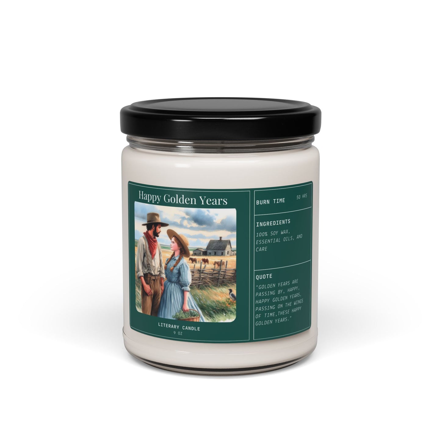 Little House On The Prairie, Book, Almanzo, Laura, Soy Candle, Scented, 9oz, Ingalls Wilder, Gift