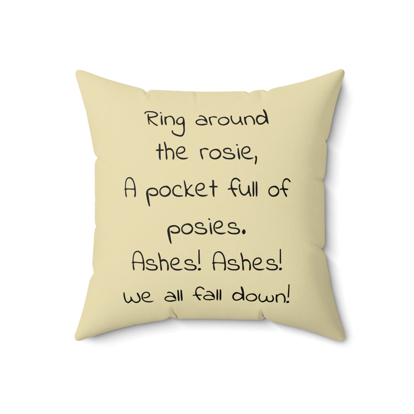 Ring Around the Rosy Square Pillow - Nursery Decor, Childrens Plush Accent, Cozy Home Gift, Nursery Rhyme Design, Storybook Playroom