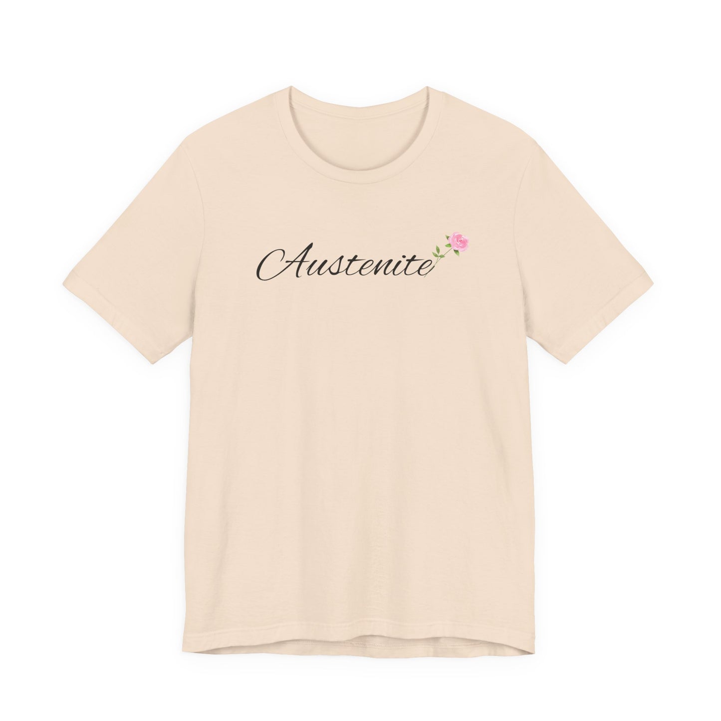 Jane Austen, Austenite, Fan, Reader, Writer, T-Shirt, tshirt, Floral, Flower, Unisex Jersey Short Sleeve Tee