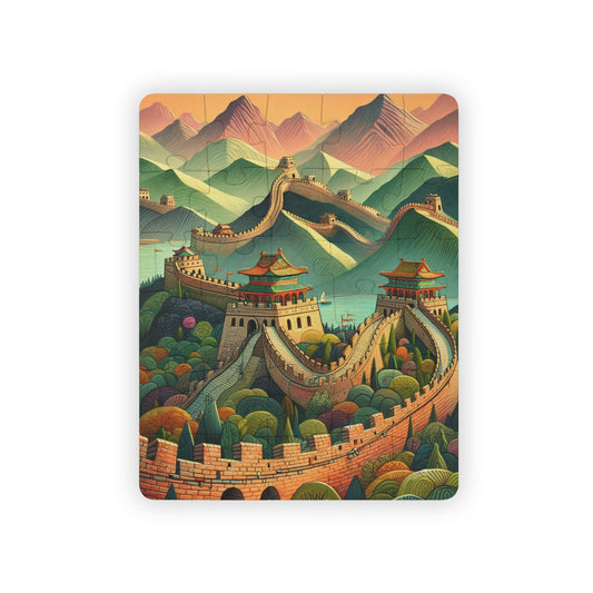 Kids' Puzzle, 30-Piece - Great Wall of China Educational Game for Geography Enthusiasts, Seven Wonders of the World Jigsaw Toy, Fun Learning