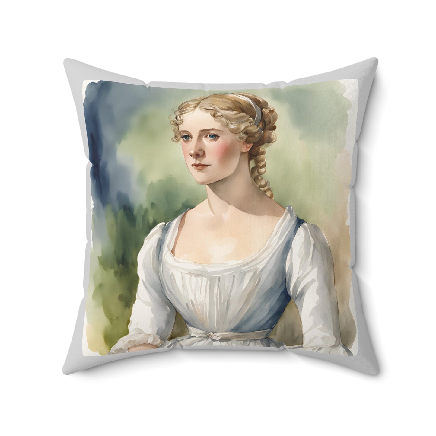 Literary Pillow Square Cushion - Jane Austen Pride and Prejudice, Austenite Regency Decor, Book Lover Gift, Reading Nook Accessory, Home