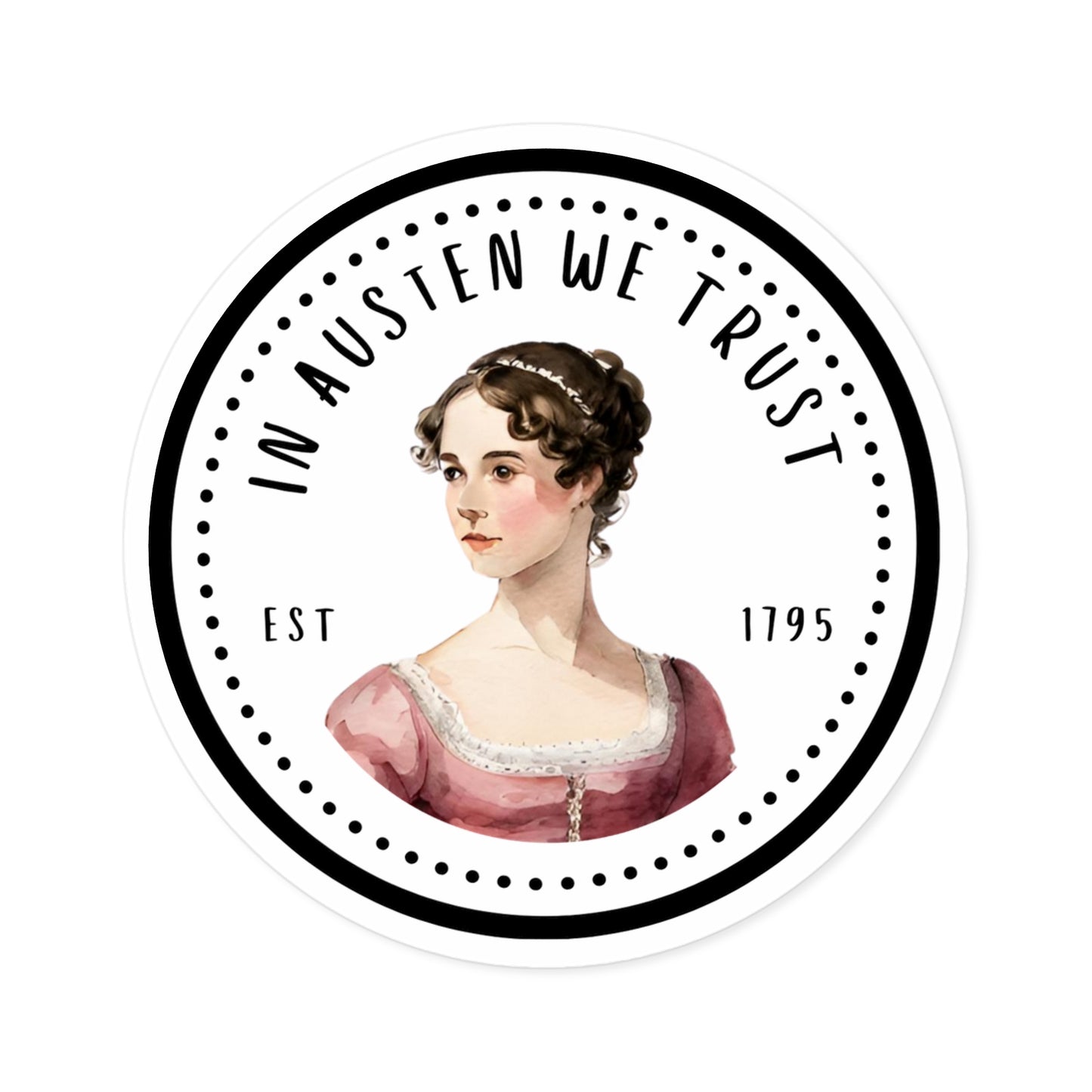 Jane Austen, Austenite, Regency, Round Stickers, Indoor, Outdoor