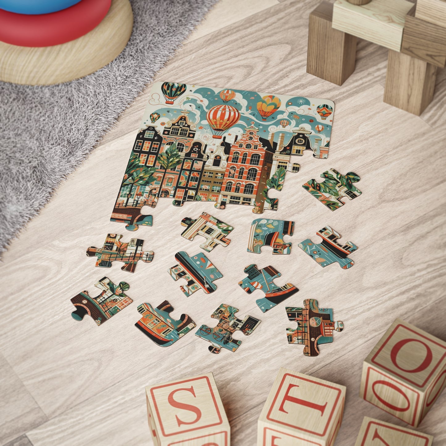 Netherlands, Amsterdam, Educational Games, Gift, Travel Game, Kids Puzzle, 30-Piece