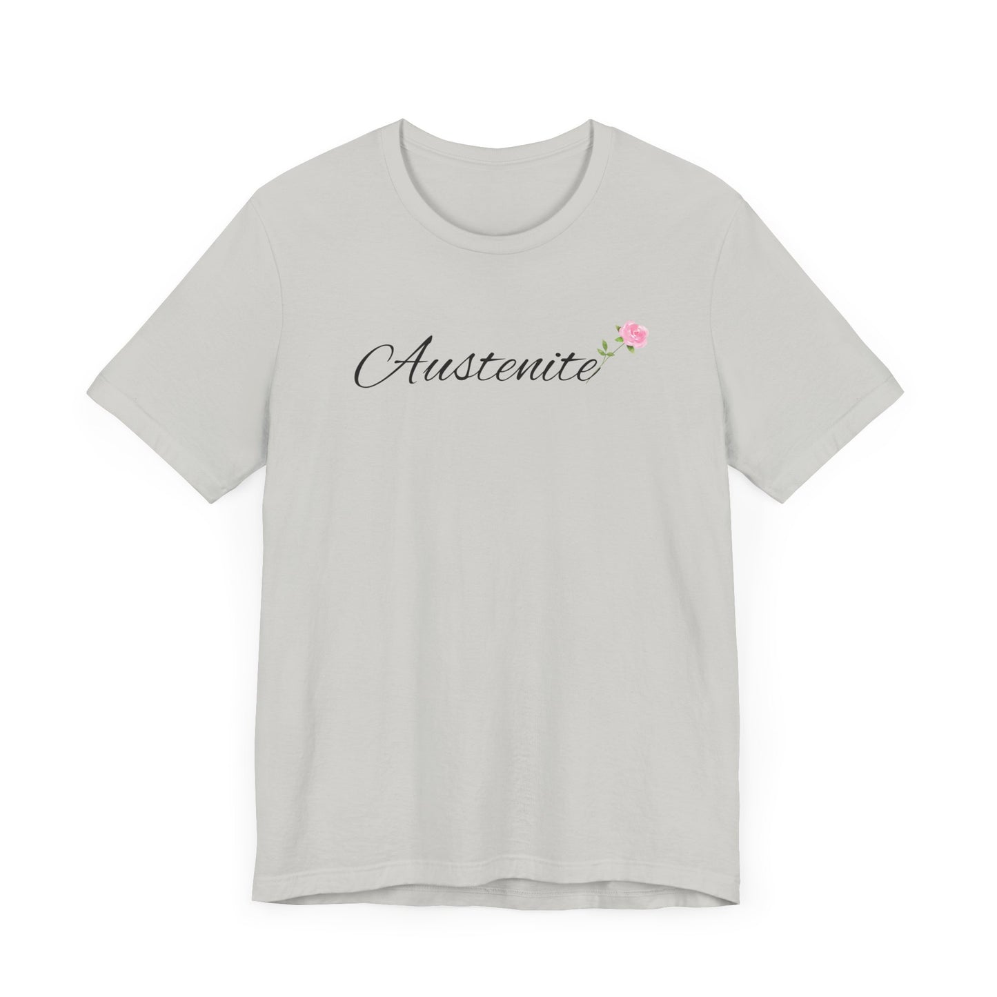 Jane Austen, Austenite, Fan, Reader, Writer, T-Shirt, tshirt, Floral, Flower, Unisex Jersey Short Sleeve Tee