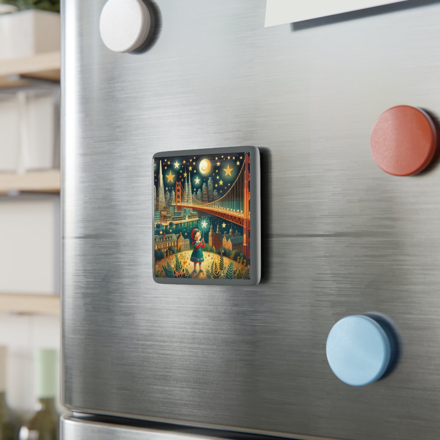 Porcelain Magnet, Square