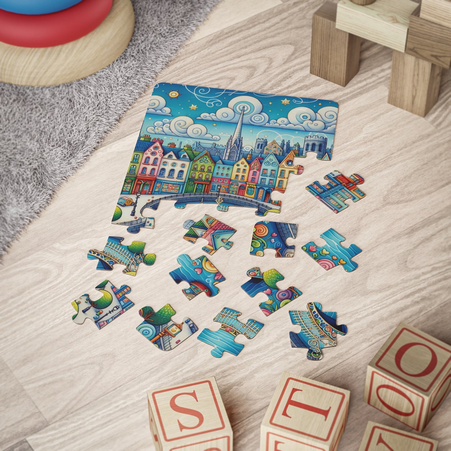 Dublin Ireland 30-Piece Kids' Puzzle - Educational Game Travel, Jigsaw Puzzle for Children, Geography Learning Toy, Souvenir Gift for Kids,