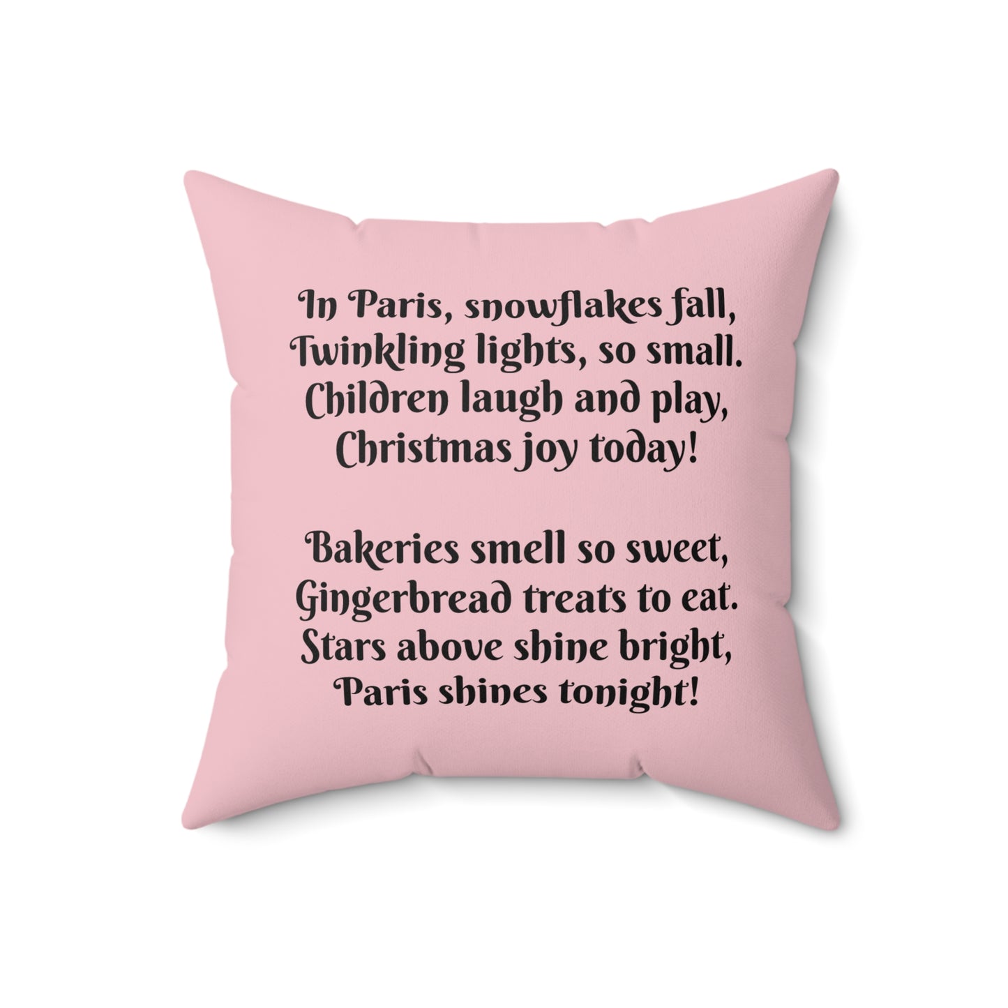 Paris Christmas France Holiday, Cushion, Decor, Book Nook, Kids, Library, Bedding, Square Pillow