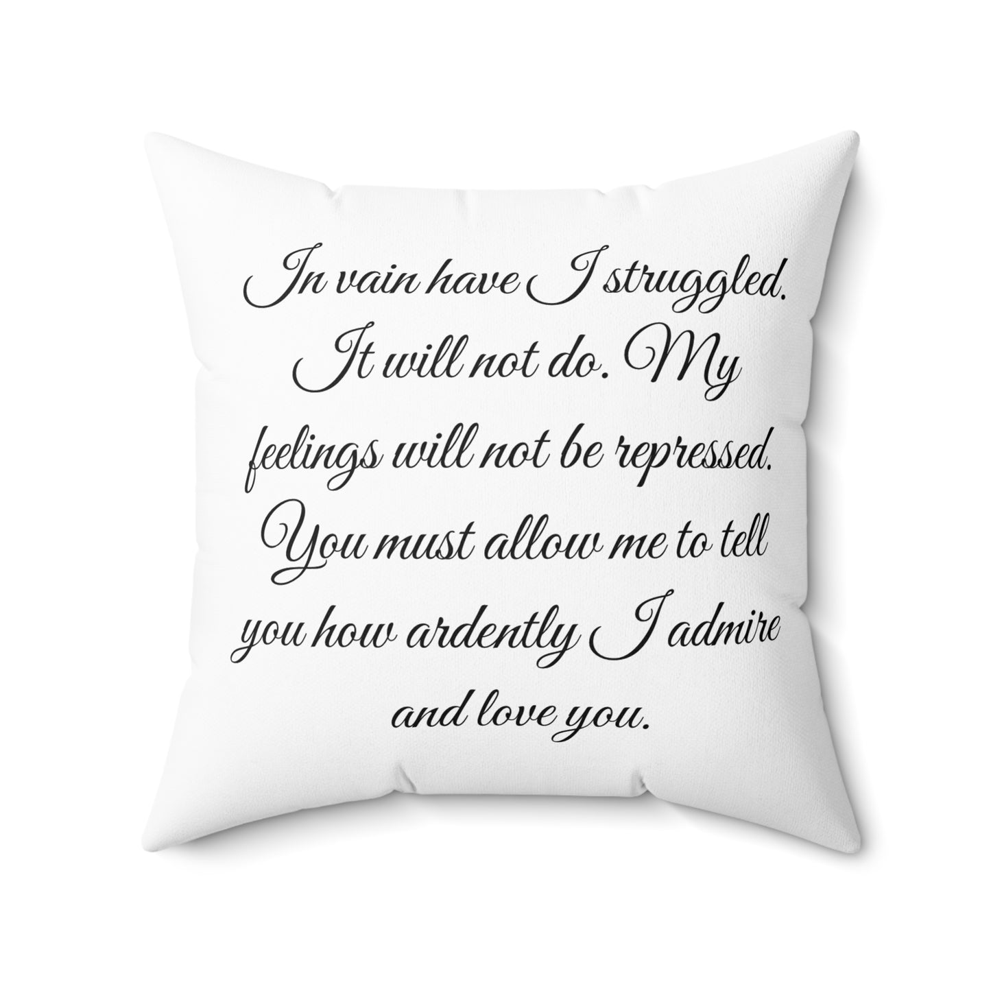 Literary Pillow, Jane Austen Wedding Pride and Prejudice Darcy Elizabeth Regency Cushion - Alternative: Book Lover Gift, Classic Literature