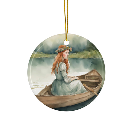 Anne of Green Gables, Lady of Shalott, Lucy Maud Montgomery, Ceramic, Ornament, Christmas, Holiday, Tree, Gift