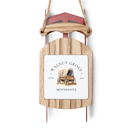 Walnut Grove, Minnesota, Sled, Christmas Ornament, Laura Ingalls Wilder