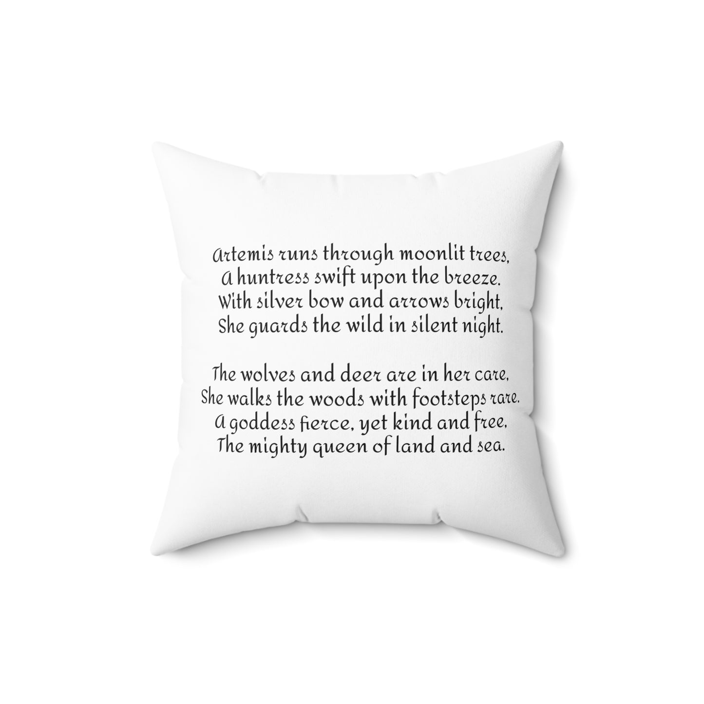 Greek Goddess Pillow, Artemis Olympian Home Decor, Classical Education Cushion, Spun Poly Pillow, Mythology Throw Pillow