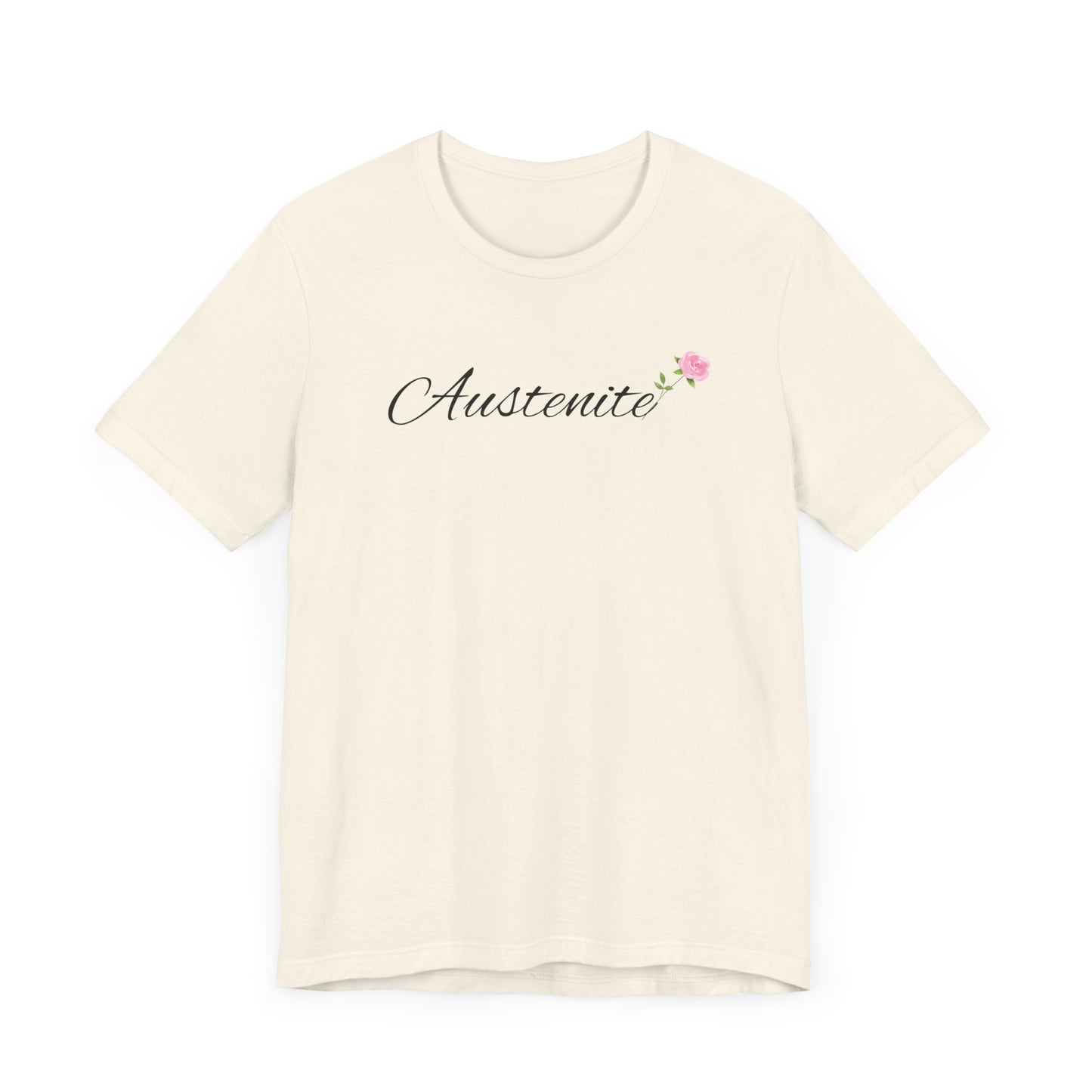 Jane Austen, Austenite, Fan, Reader, Writer, T-Shirt, tshirt, Floral, Flower, Unisex Jersey Short Sleeve Tee
