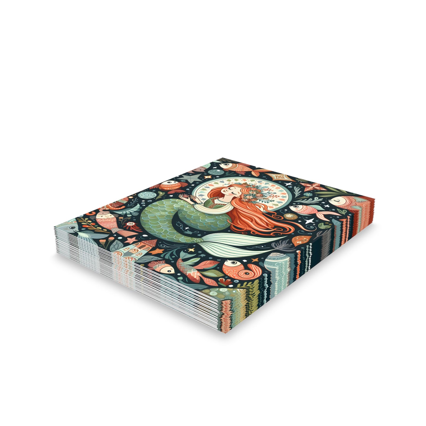 Little Mermaid, Hans Christian Anderson, Fairytale, Greeting cards (8, 16, and 24 pcs), Stationery, Scrapbook, Blank, Gift