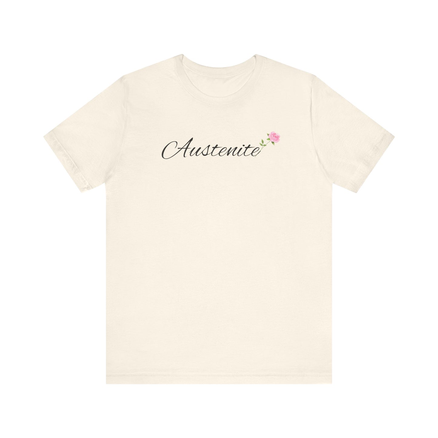 Jane Austen, Austenite, Fan, Reader, Writer, T-Shirt, tshirt, Floral, Flower, Unisex Jersey Short Sleeve Tee