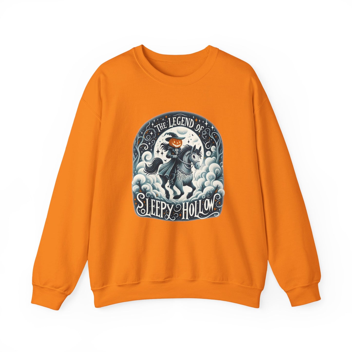 Legends of Sleepy Hollow Crewneck Sweatshirt, Halloween Fall Apparel, Pumpkin Design, Spooky Gift, Cozy Unisex Sweatshirt