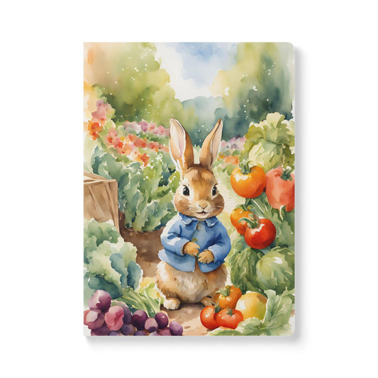 Softcover Journal - Peter Rabbit Easter Diary Notebook Stationery Gift, Shower Favor, Spring, Garden