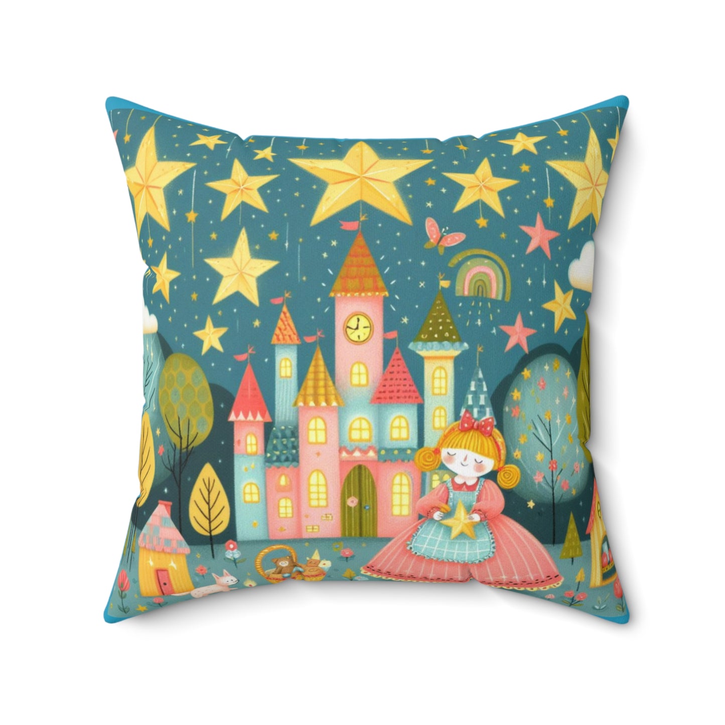Twinkle Twinkle Star, Nursery Rhyme Pillow,  Square Pillow, Library, Book Nook, Reading Corner, Classroom, Teacher