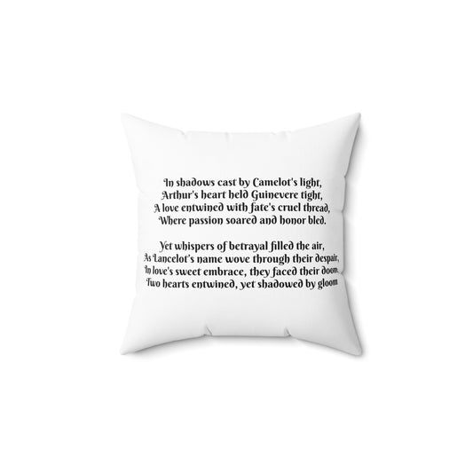 Camelot, King Arthur, Guinevere, Knights of the Round Table, Cushion, Book Nook, Library, Gift, Bedding, Square Pillow