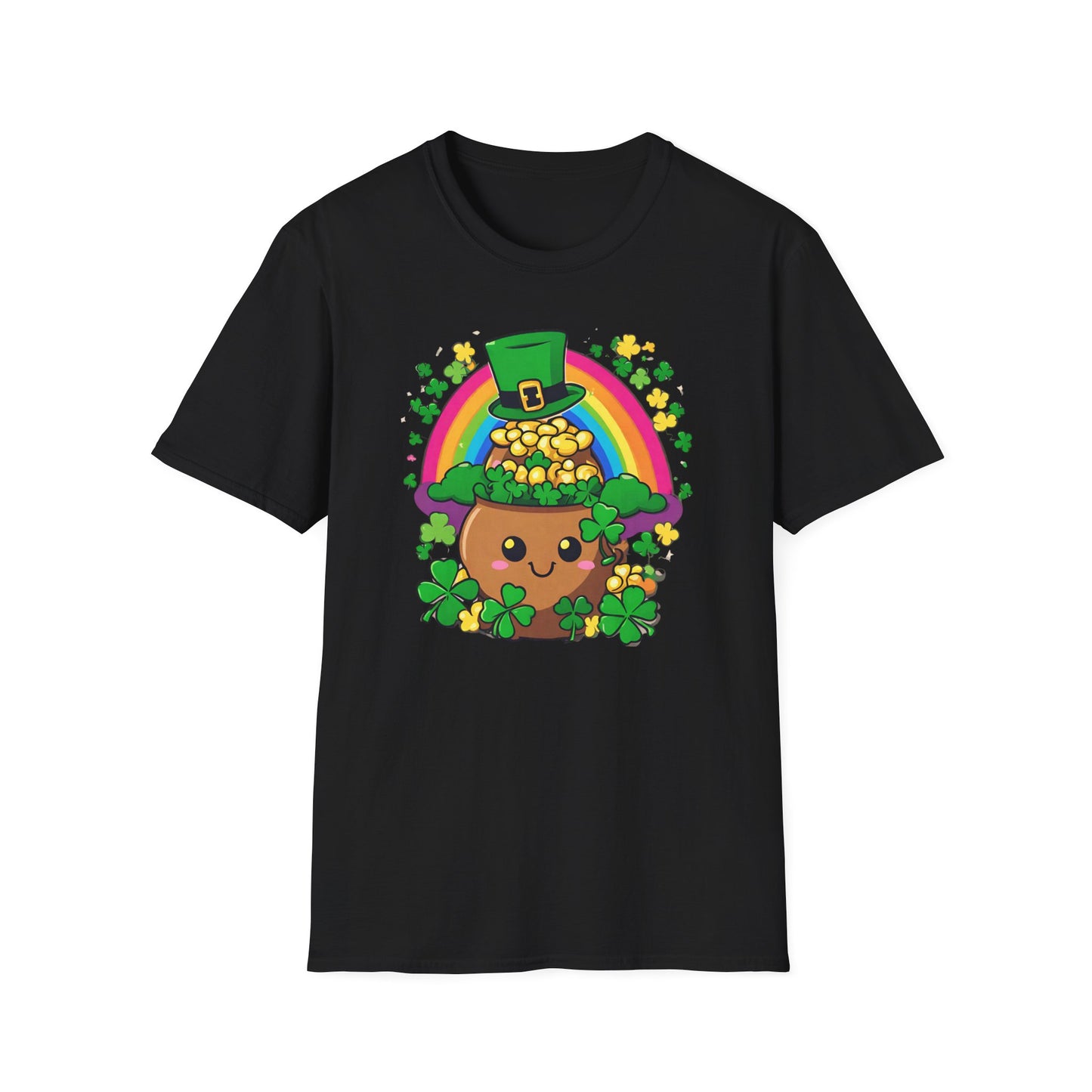 Cute Kawaii St Patrick's Day Softstyle T-Shirt, Tee
