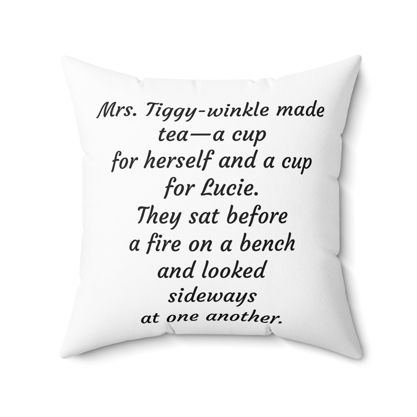 Beatrix Potter, Mrs. Mrs. Tiggy-winkle, Hedgehog,  Spring, Square Pillow - Literary Decor