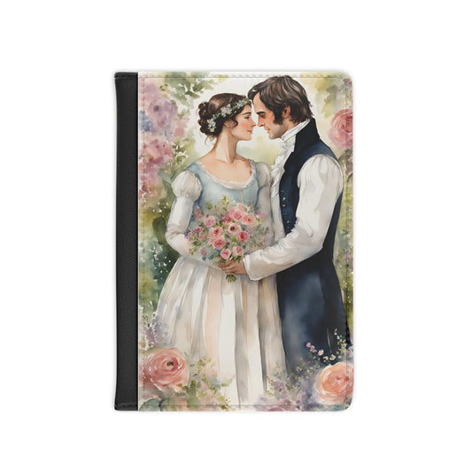 Jane Austen Passport Cover - Regency Pride and Prejudice Wedding Travel Gift, Darcy Elizabeth Holder, Austenite Accessory, Literary Lover
