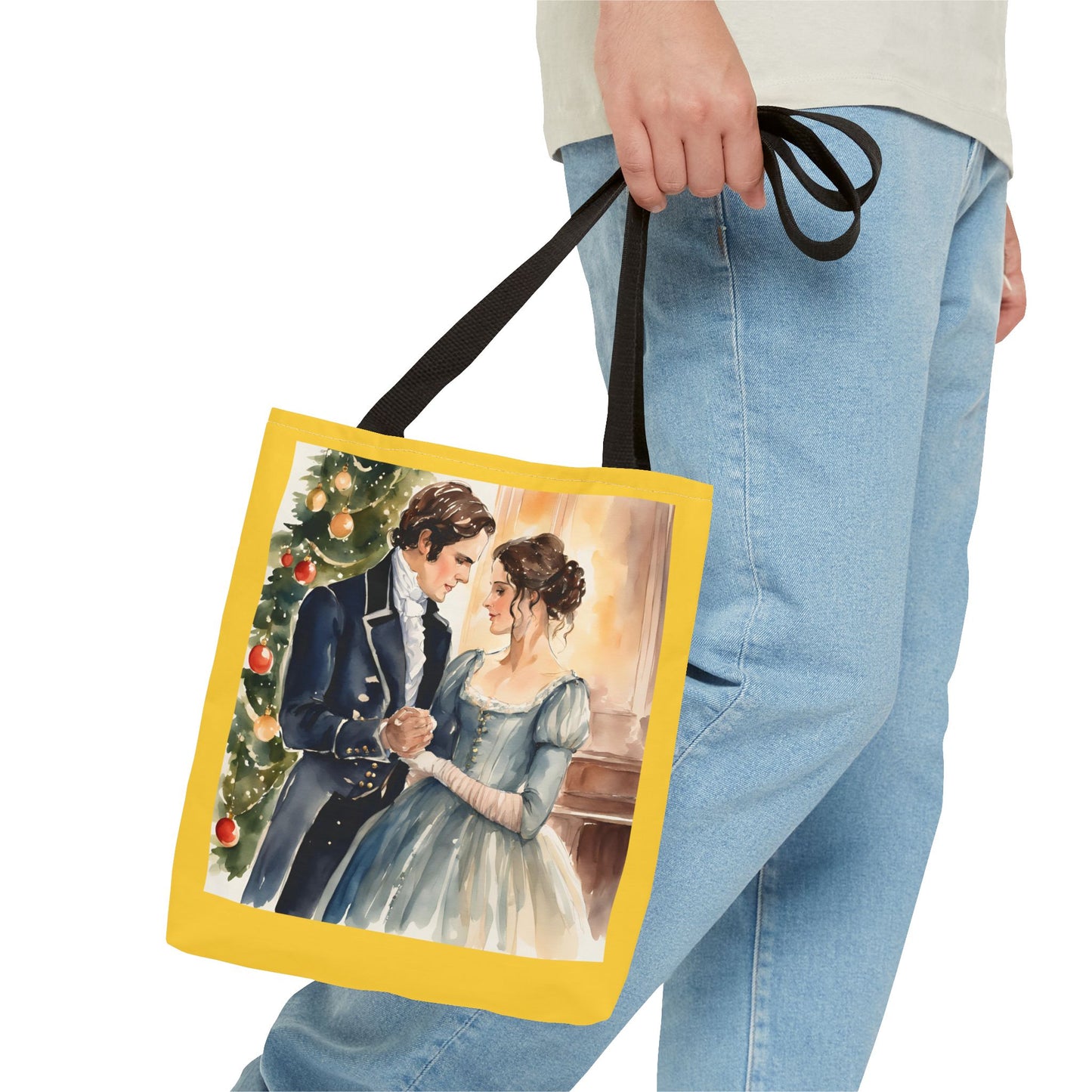 Jane Austen, Pride and Prejudice, Darcy, Elizabeth, Austenite, Christmas, Holiday, Gift, Tote Bag