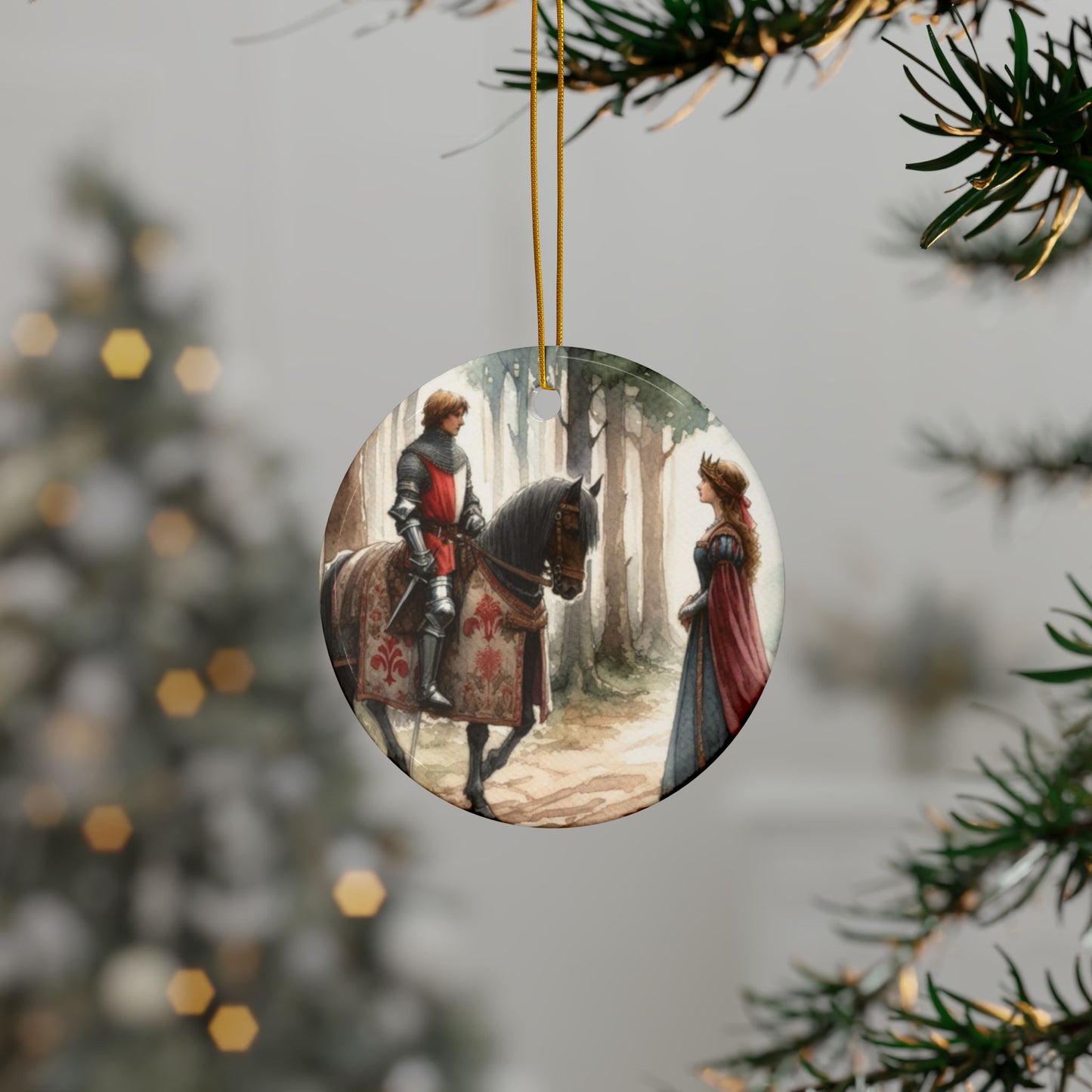 Ceramic Ornaments, 2-Side Print, (1pc, 3pcs, 5pcs, 10pcs)