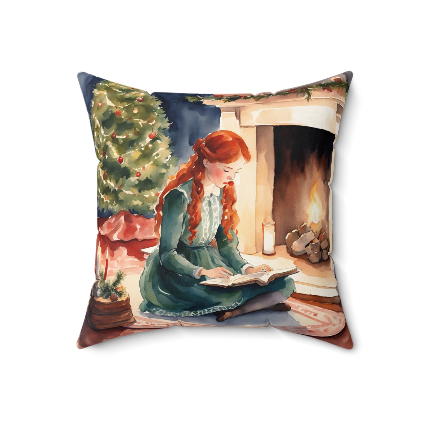 Literary Christmas Pillow - Anne of Green Gables, Holiday Winter Cushion, Book Nook Library Gift, Lucy Maud Montgomery Decor, Quote