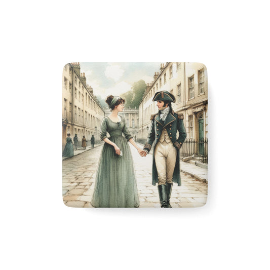Porcelain Magnet, Jane Austen Persuasion Square Porcelain Magnet, Gift for Austenite, Literary Stocking Stuffer, Home Decor, Anne Eliot,