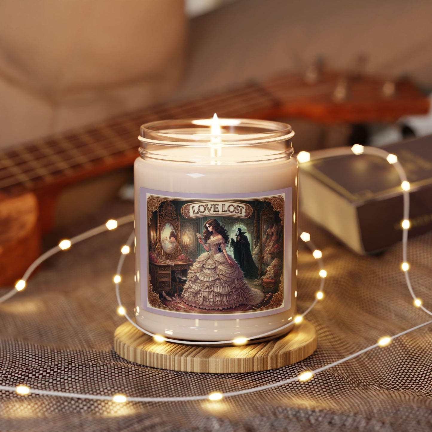 Love Lost Candle, Phantom of the Opera Inspired Candle, Sea Salt Orchid Scented, Romantic Gothic Home Decor, Elegant Gift, Relaxation