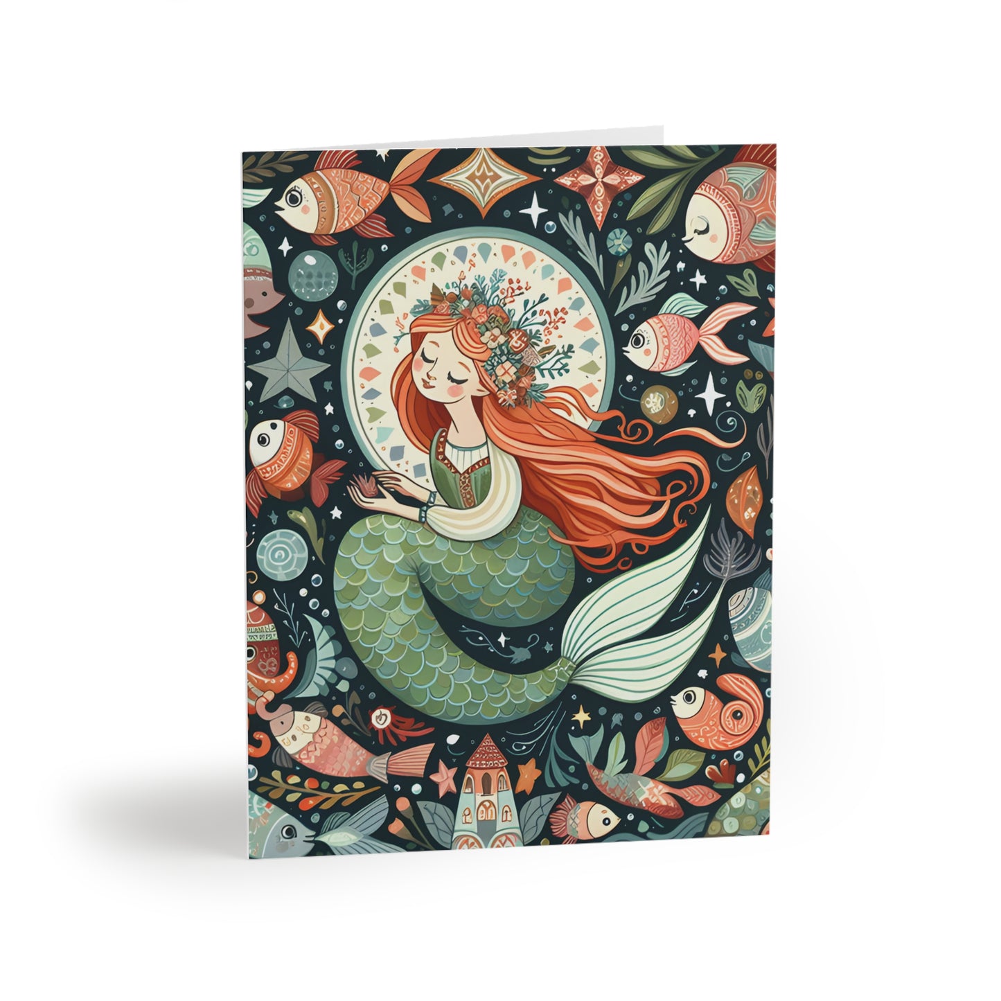 Little Mermaid, Hans Christian Anderson, Fairytale, Greeting cards (8, 16, and 24 pcs), Stationery, Scrapbook, Blank, Gift