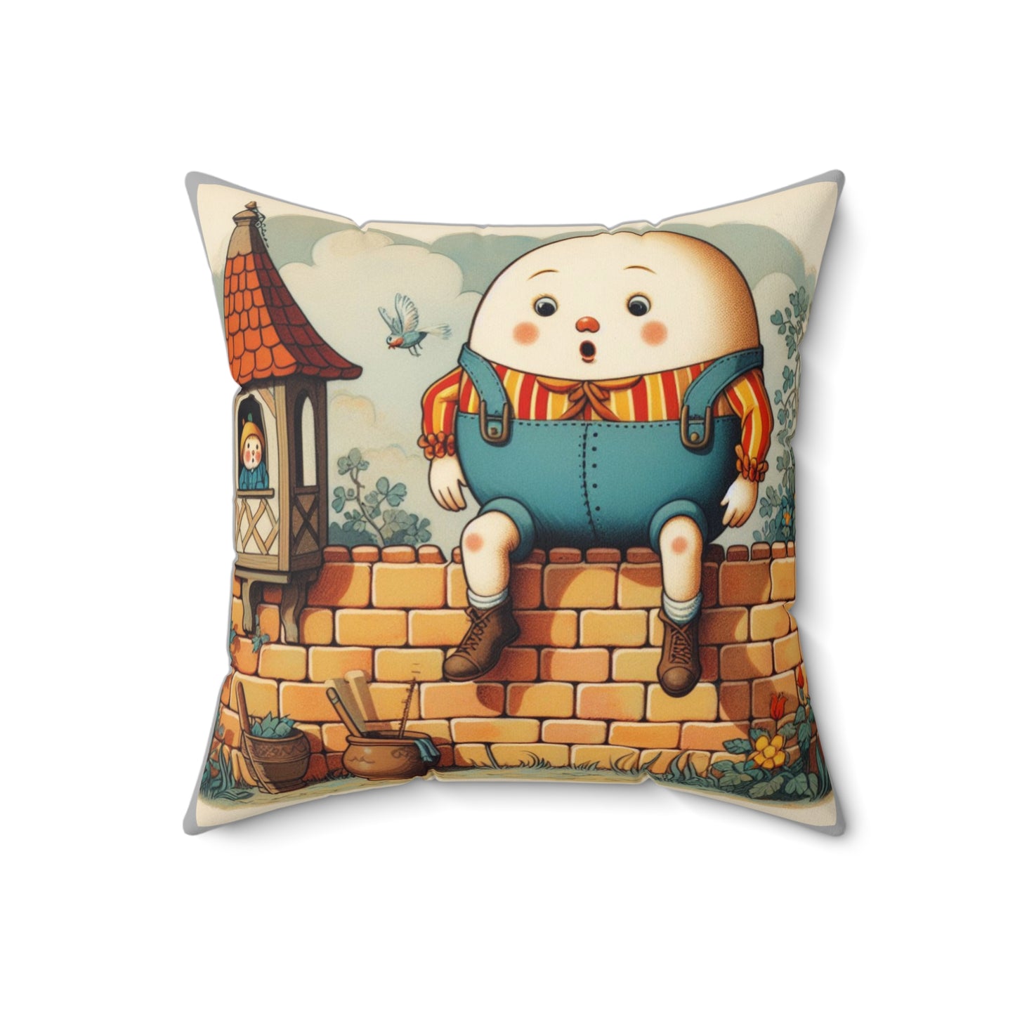 Humpty Dumpty, Square Pillow, Nursery Rhyme, Pillow, Library, Book Nook, Reading Corner, Classroom, Teachers